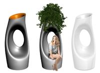 These are very original garden vases, which will not only diversify your garden decor, but will give it an artistic look.